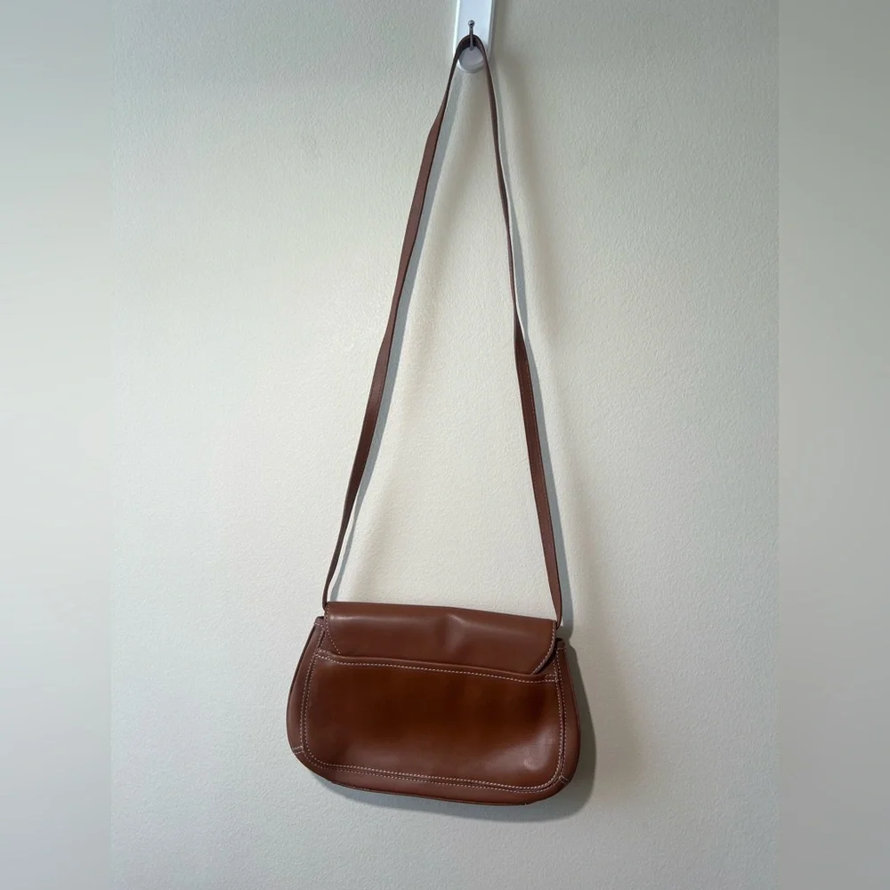 Bandolino Crossbody Camel Leather Shoulder Bag Convertible Clutch‎ Purse New